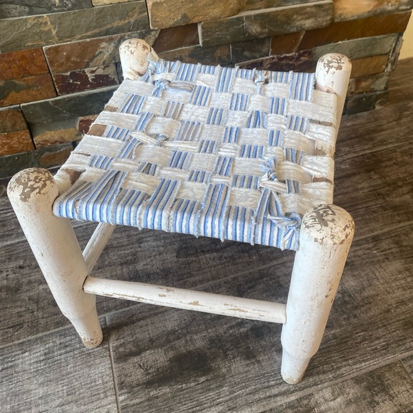 Vintage Other - Vintage Hand Crafted Small Chippy Wood Decorative Foot Stool/Display